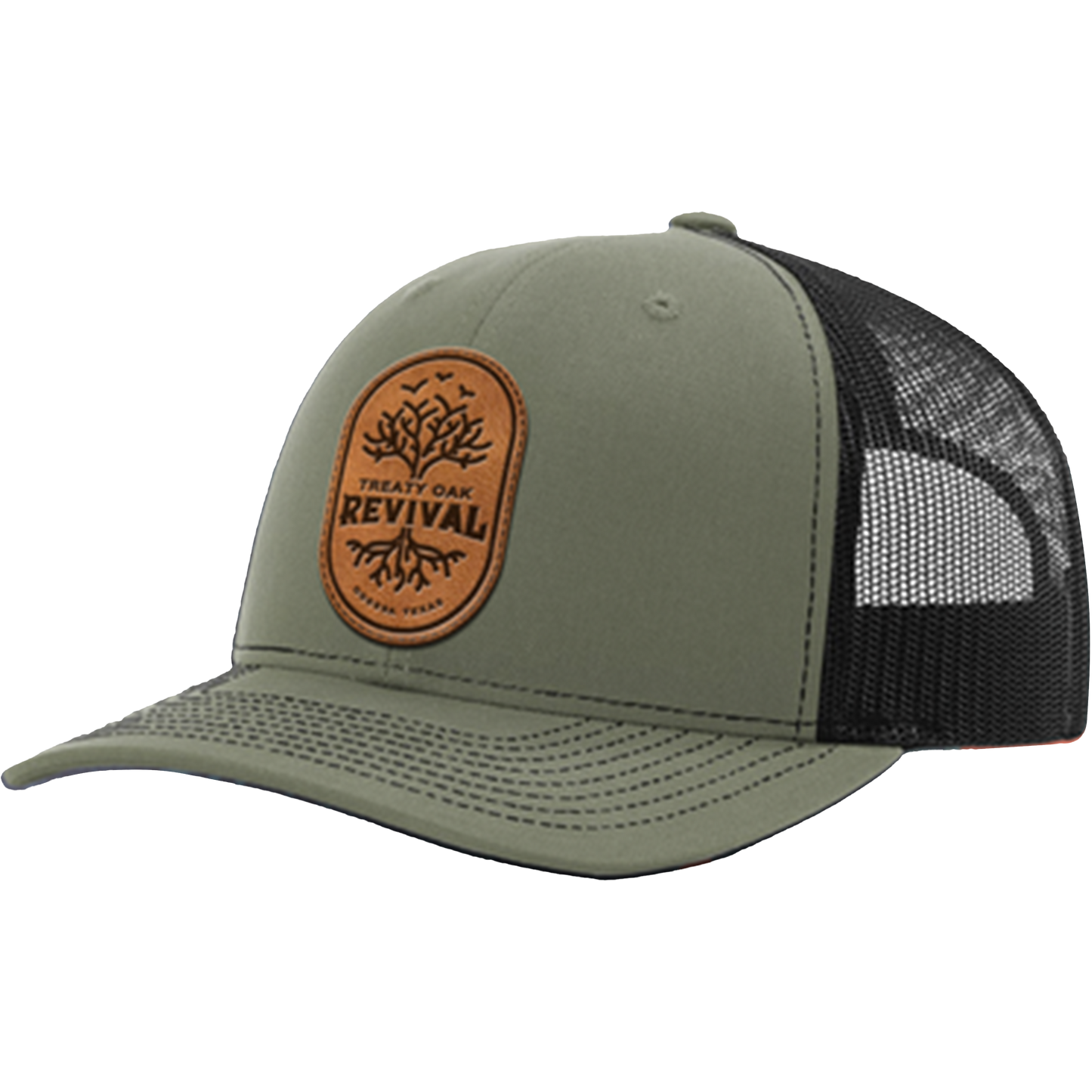 Treaty Oak Leather Patch Hat