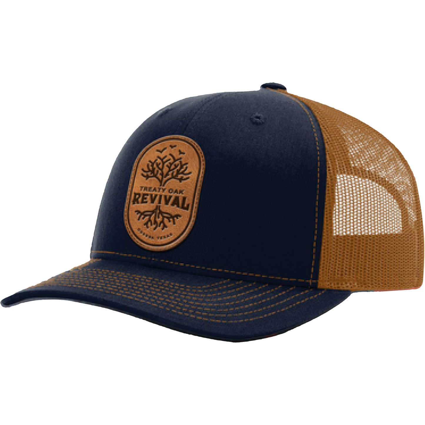 Treaty Oak Leather Patch Hat