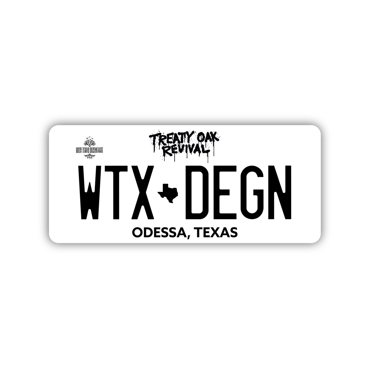 Treaty Oak Revival License Plate