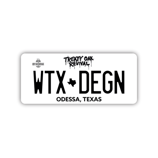 Treaty Oak Revival License Plate