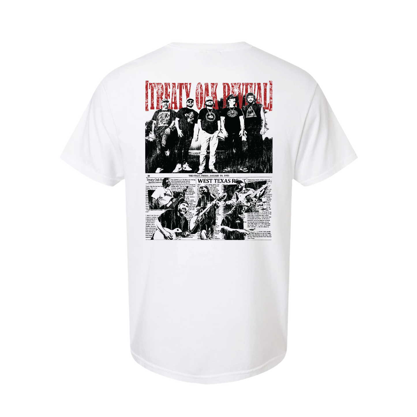 Treaty Oak Revival Newspaper T-Shirt