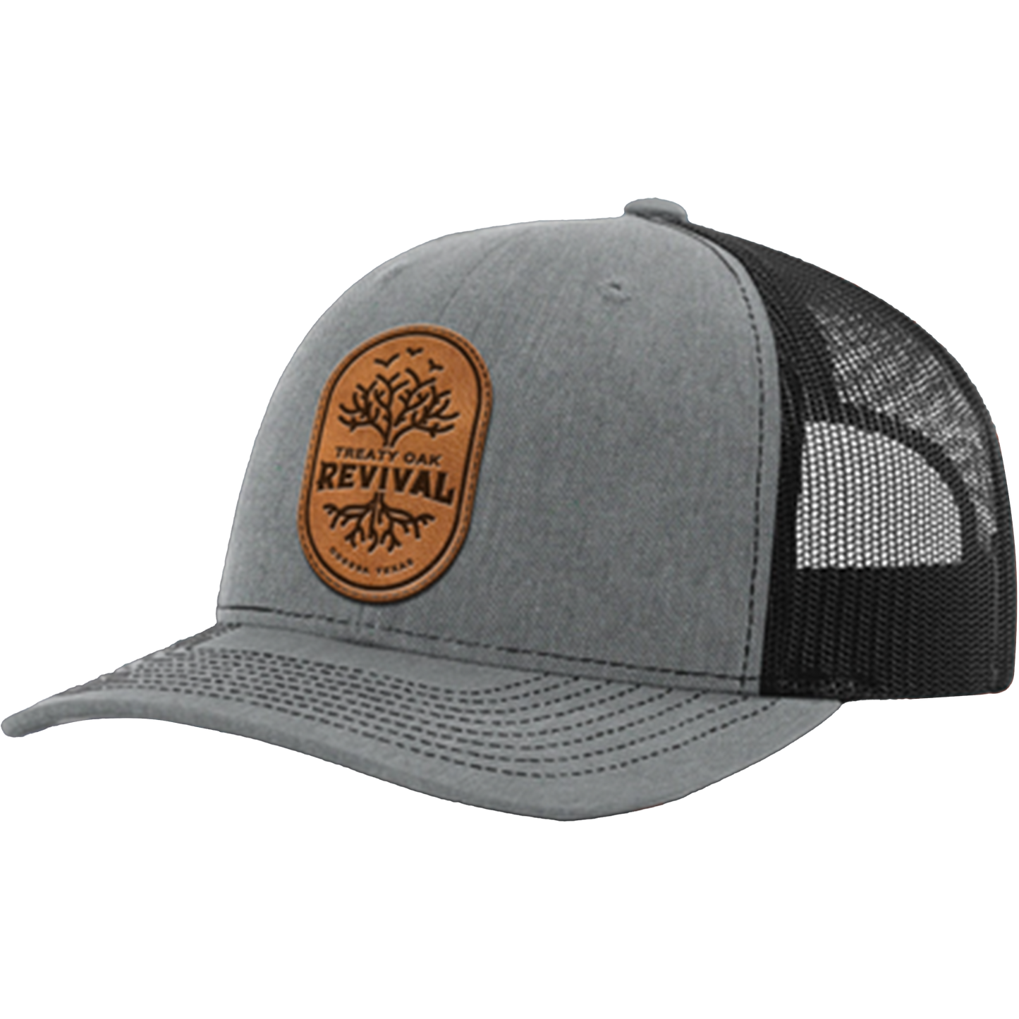 Treaty Oak Leather Patch Hat