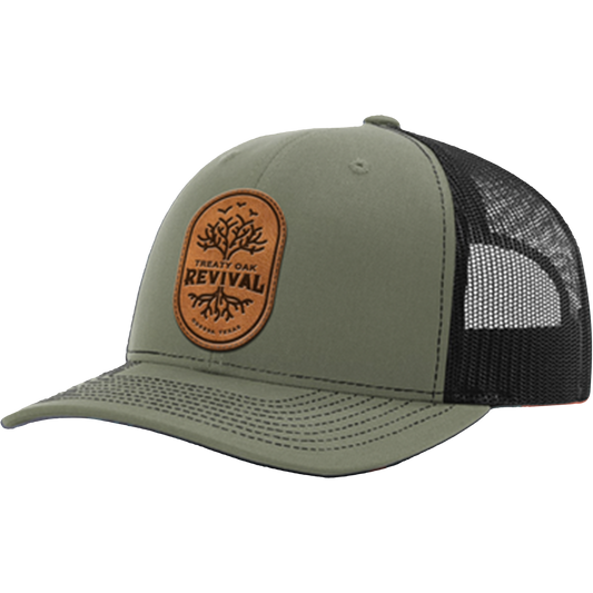 Treaty Oak Leather Patch Hat
