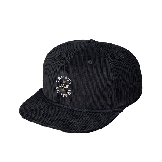 Logo Corduroy Rope Hat Black
