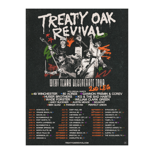 Treaty Oak Revival 2026 Tour Poster Leg 2
